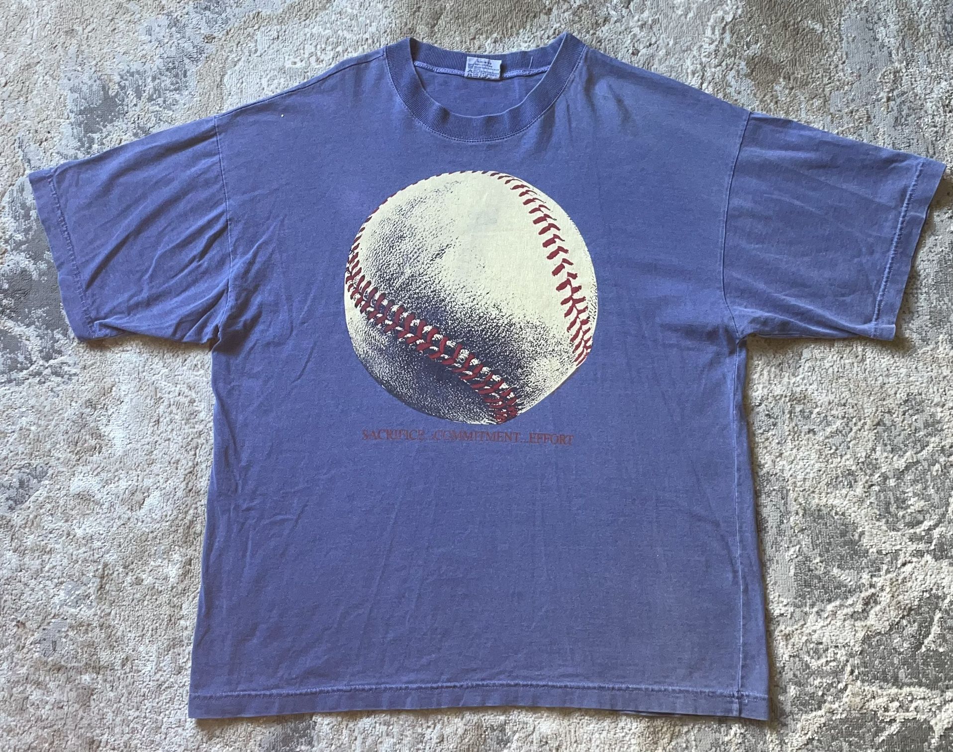 Vintage 90s Baseball Hank Player Tee Size XL