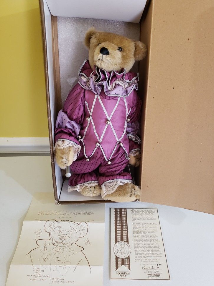 Gorham "Silver Bell" Bear. Time Machine Teddies 