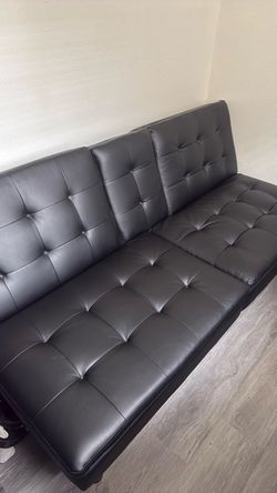 Black Leather Sofa  $180 OBO