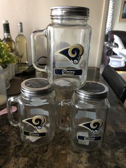 GLASS CUP . ( FOOTBALL 🏈 RAMS 🐏 