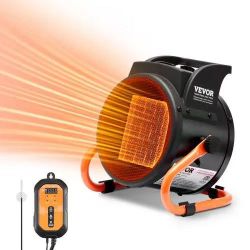 568*Greenhouse Heater with Thermostat, 1500W PTC Fast Heating with Overheat Protection, 3-Speed Setting Small Grow Tent Heater, Electric Portable Heat