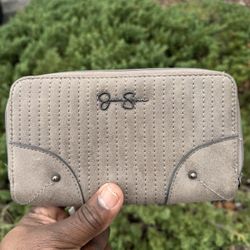 Jessica simpson leather wallet with zipper closure #suede #luxury