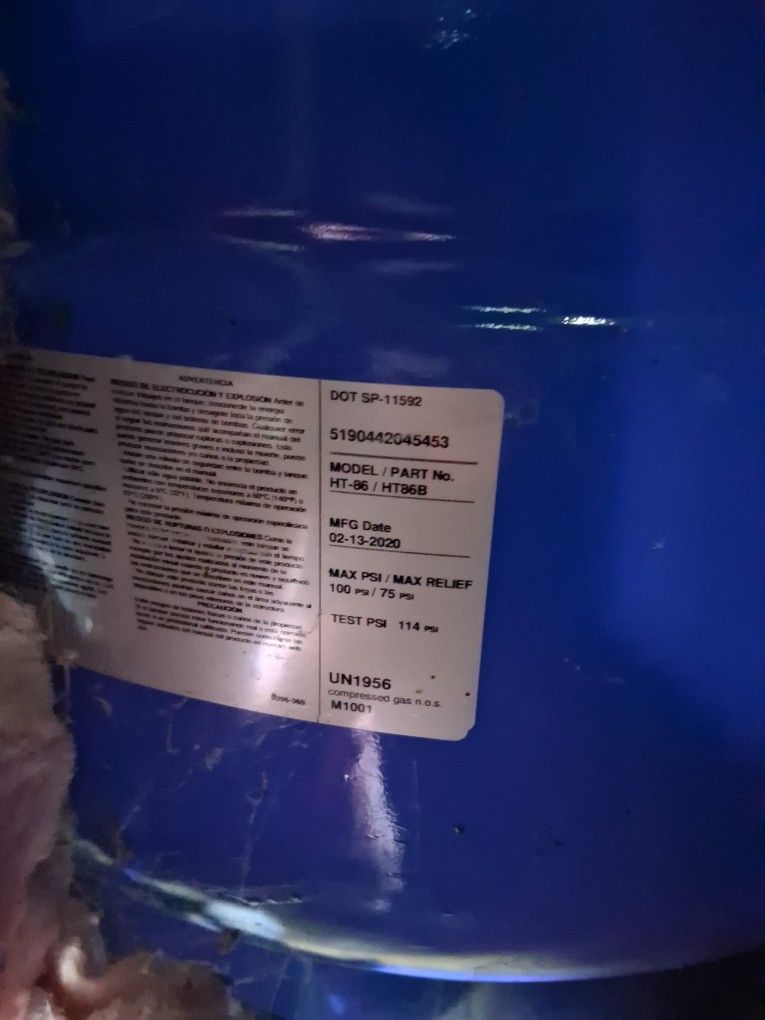 Water Worker model HT-86 or HT86B vertical pre-charged well pressure tank.