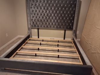King Size Bed : Headboard, Bed Frame, Box Springs. No Mattress.