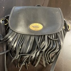 Dooney &  Bourke Fringe Black Leather Purse