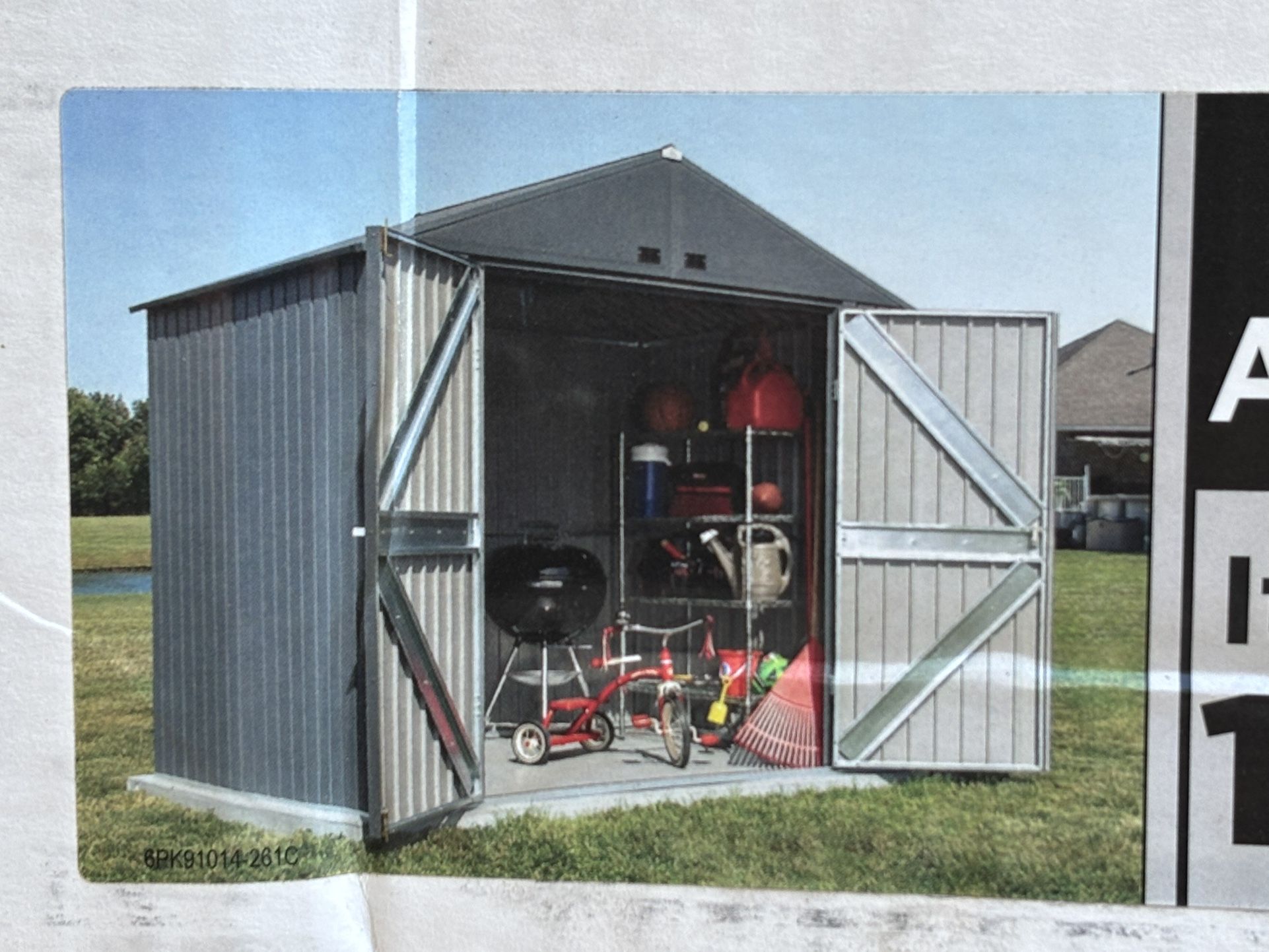 Arrow 8 ft x 6 ft Elite Galvanized steel Metal Storage Shed