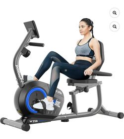 Pooboo Recumbent Exercise Bikes Sit Down Stationary Bicycle Magnetic Resistance Indoor Cycling Bike 380lb