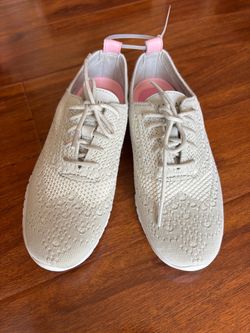 Cole haan Beige Knit Lace-Up Sneakers size 5