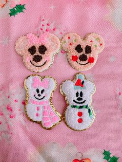Christmas Mickey And Minnie Patches