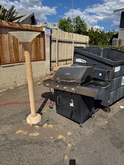 Free barbecue and floor lamp