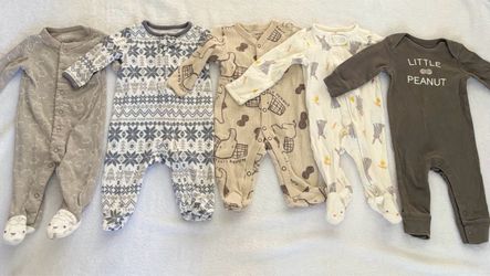 5 long sleeve onesies size 3 months