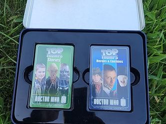 Doctor Who Top Trumps TARDIS Collector’s Tin – Stories & Heroes/Enemies Card Sets