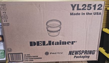 12 Oz Deli ContIner, Food Prep. Hot Or Cold 