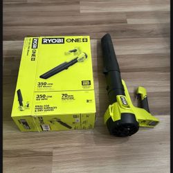 RYOBI ONE+ 18V 100 MPH 350 CFM Cordless Battery Variable-Speed Jet Fan Leaf Blower (Tool Only)