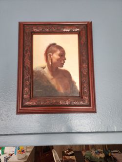 "Untitled" Indian Original Oil By Lee Teter
