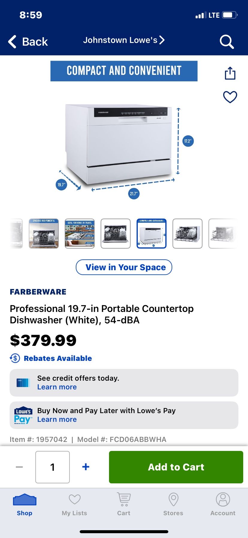 Countertop Dishwasher