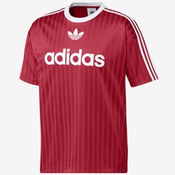 NEW Adidas Originals Adicolor Trefoil Poly Tee Shirt Men's Size L Red VTG Logo