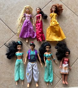 Disney Princess Barbie Doll Lot