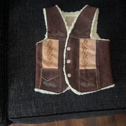 Kids mexican fur vest