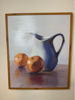 Framed Oil Painting on Canvas