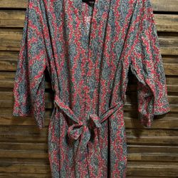 Vintage Christian Dior Monsieur Robe Mens One Size Red Paisley EUC