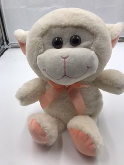 Plush Monkey pink,coral White- New!