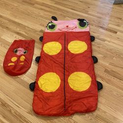 Melissa And Doug Girls Mollie Ladybug Sleeping Bag Red Pink 61X26