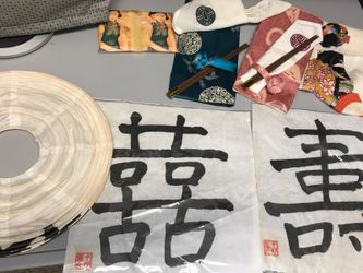 Asian Decor handwritten sign, chopsticks sets, Lg design