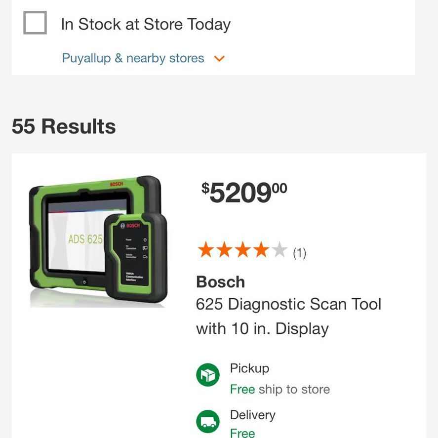 Bosch Ads 625 Scan Tool