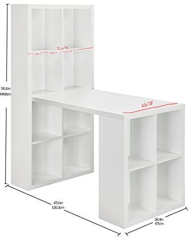 White Craft Desk Cubbies