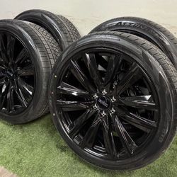 NEW 24 inch gm style wheels wrapped in Atturo z810 tires 285/40r24