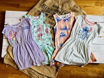 Girls (6/6x) Disney’s Lilo & Stitch and The Little Mermaid Dress Bundle 