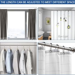 BRIOFOX Rustproof Shower Curtain Rod 43-72" – E21