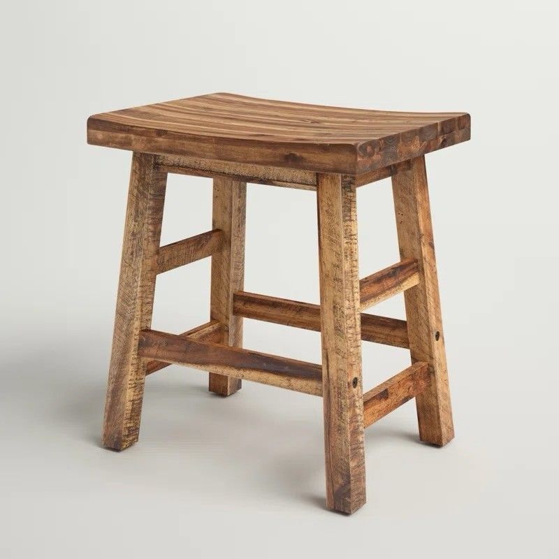 18 Inch High Wooden Stools For Sale / Set Of 2