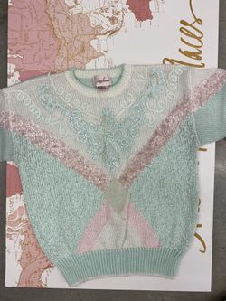 Vintage Jaclyn Smith Pastel Textured Sweater