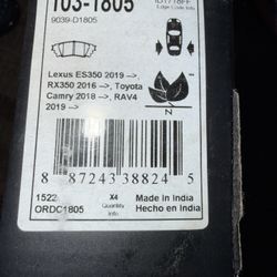 car brakes for 2018 camry 