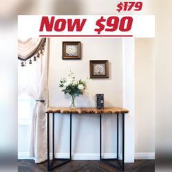Cedar Wood Live Edge Console Table