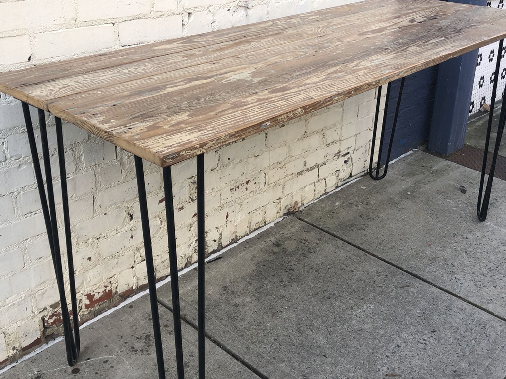 Small desk made from antique wood