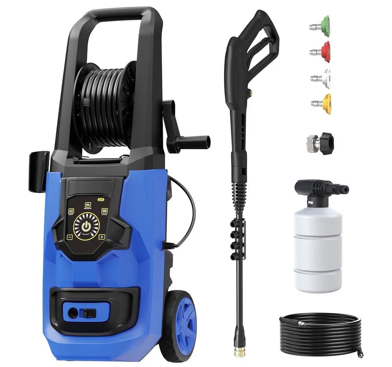 Pressure Washer -5000PSI Power Washer with Adjustable Touch Screen, Foam Cannon, 4 Quick Connect Nozzles, High Pressure Cleaning Machine for Cars/Fenc