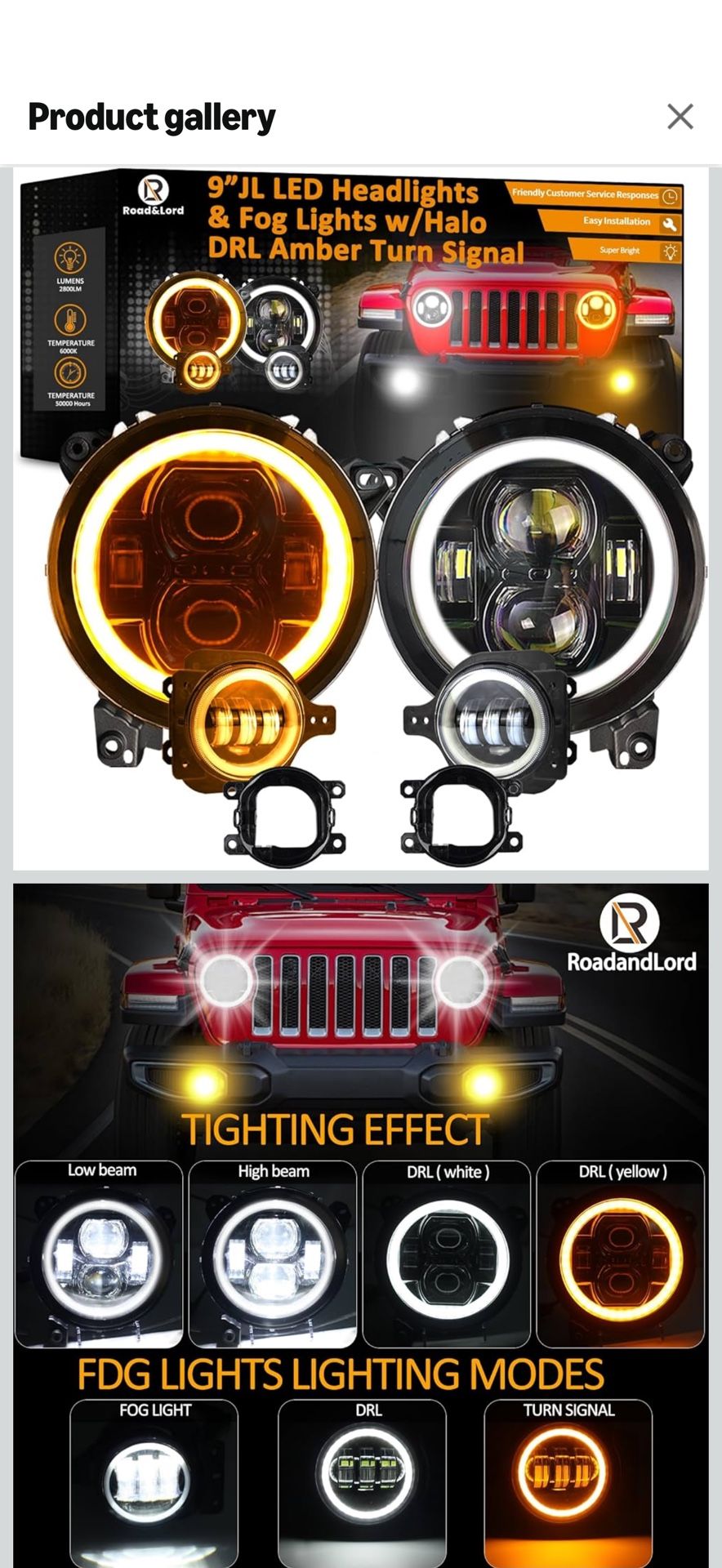 Wrangler Head Lights