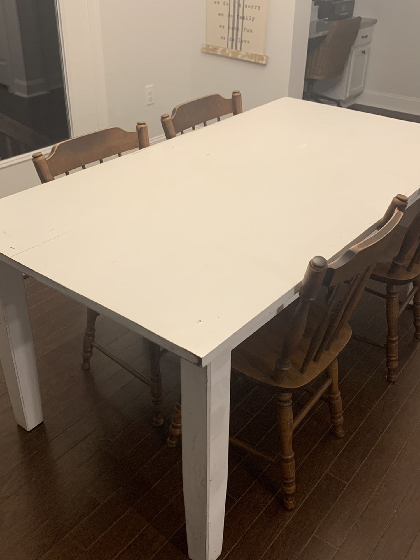 White Kitchen Table