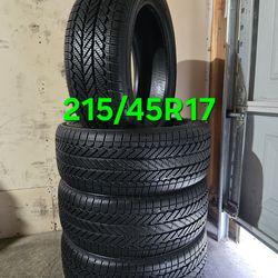 215/45/17 Tires All Season Bridgestone WeatherPeak