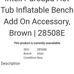 Tub Inflatable Bench 