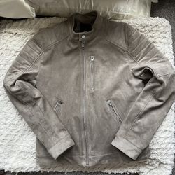 Beige Micro Suede Bomber Jacket - Slimfit  from H&M