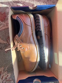 Brown leather shoes