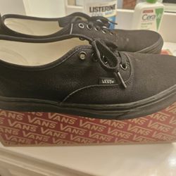 Vans Authentic All Black Shoes Size 10.0 