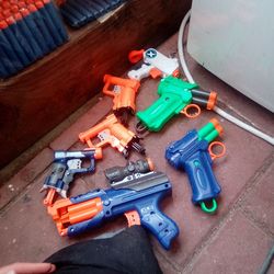 Nerf pistols and darts