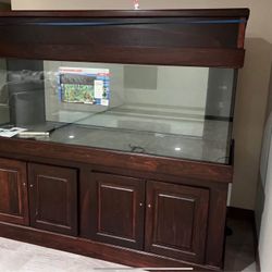 New 18- Gallon Corner Flow Aquarium-Tank, Hood And Stand With Whatever Accessories Pictured