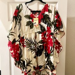 NWT tropical Swimsuit Cover Up 