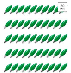 Brand new C9 LED Bulbs for Christmas String Lights, Green C9 Bulbs, 50 Pack
C9 LED Replacement Light Bulbs for christmas Outdoor String Lights, E17 Ba